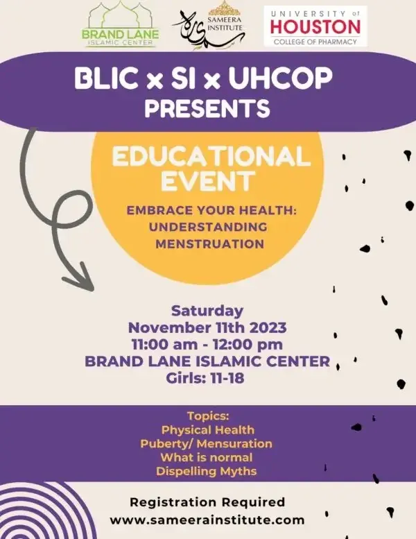 Flyer for Embrace Your Health: Understanding Menstruation