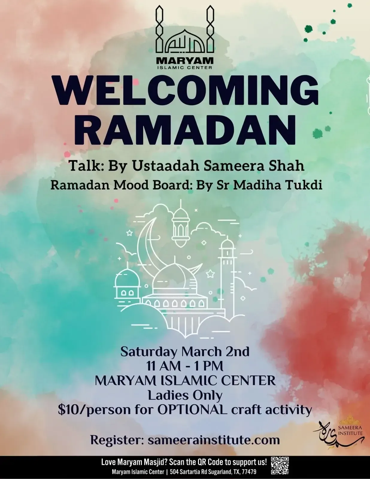 Flyer for Welcoming Ramadan