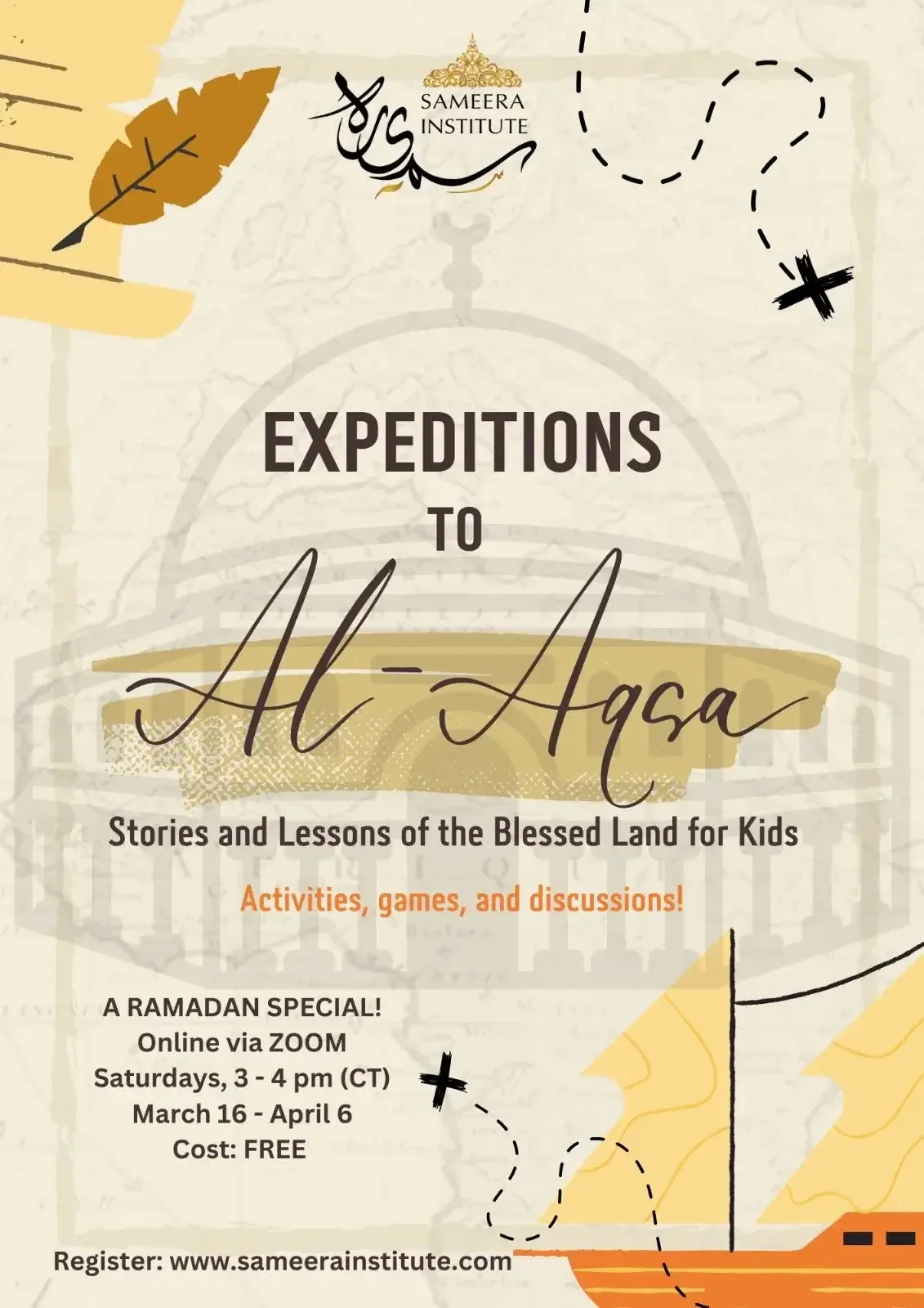 Flyer for Expeditions to Al-Aqsa