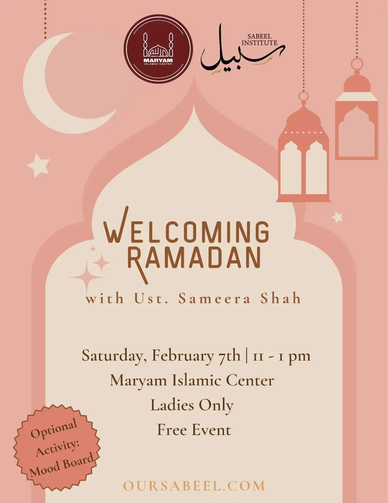 Flyer for Welcoming Ramadan