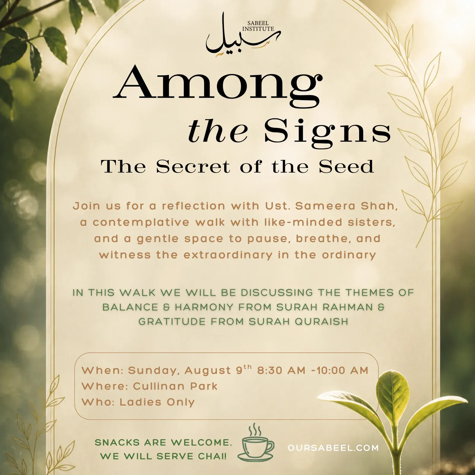 Flyer for Among the Signs