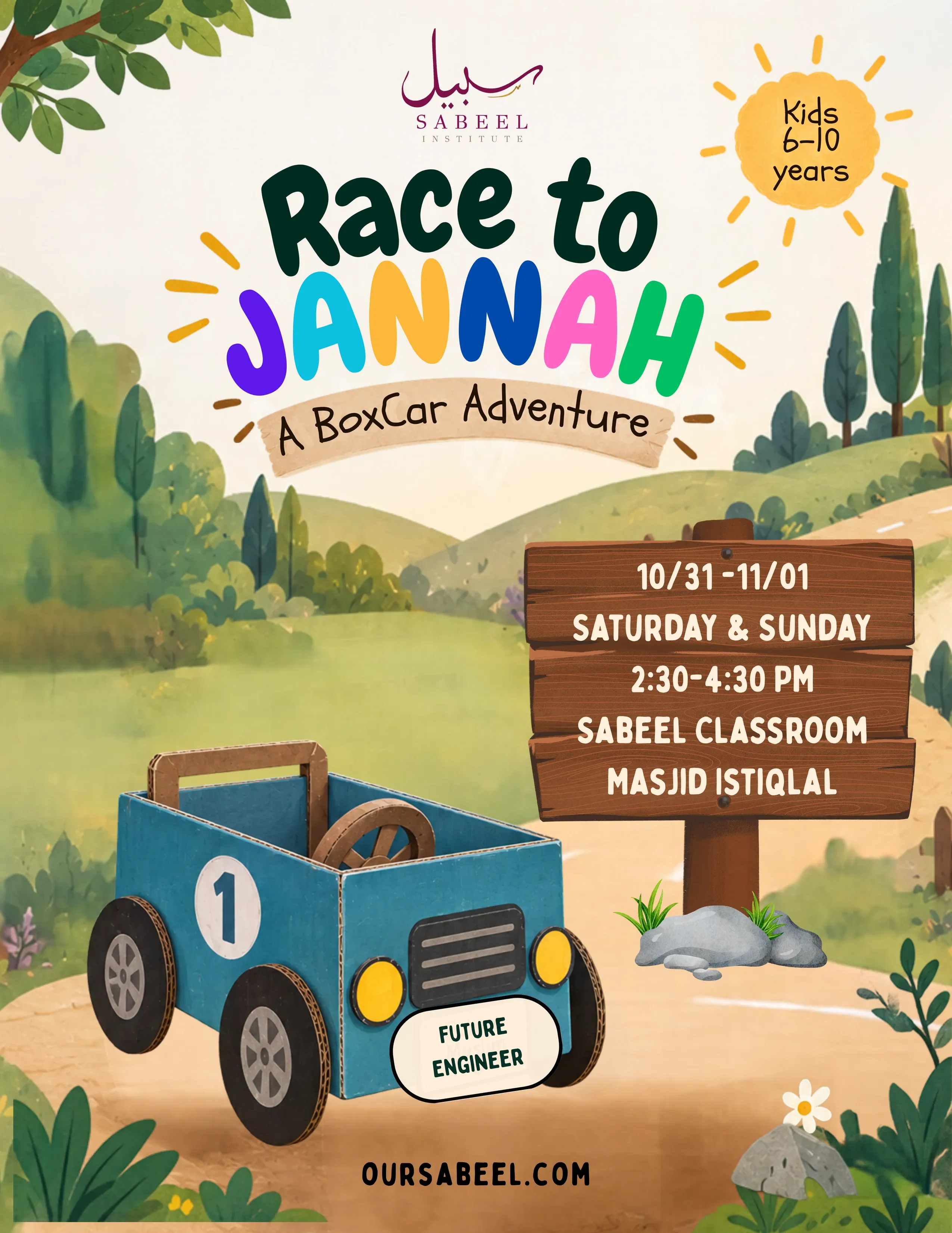 Original flyer for Race to Jannah